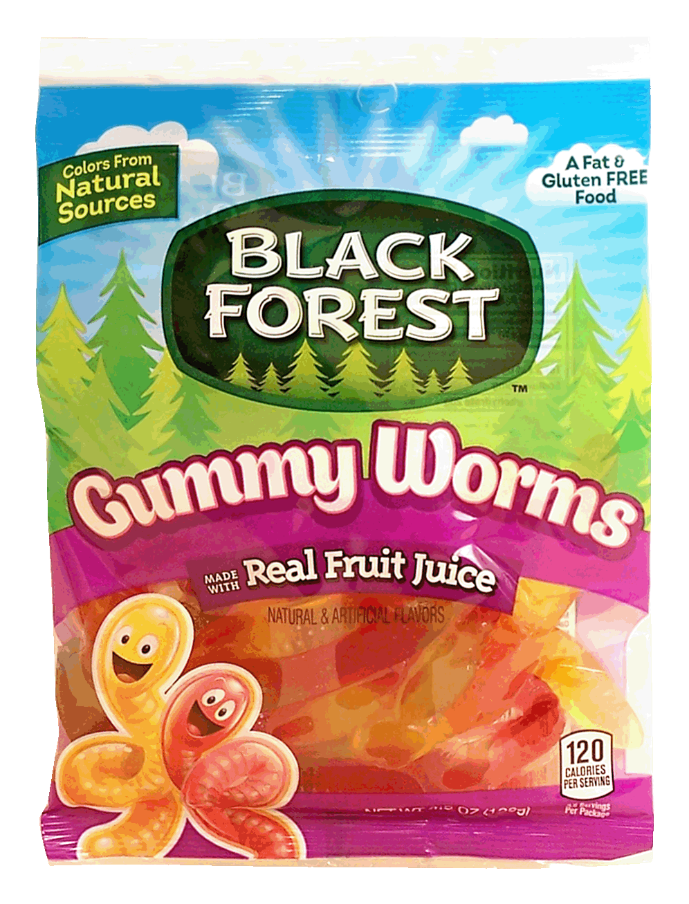 Black Forest  gummy worms made with real fruit juice Full-Size Picture